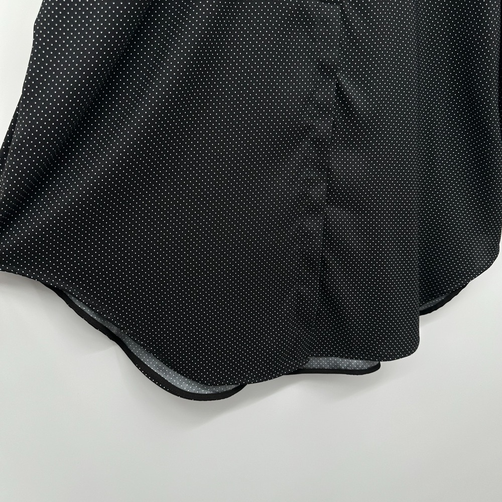 Faith‎ & Zoe Tunic Top Shirt 3X Stretch Button Up Dark Academia Polka Dot New - Picture 7 of 12